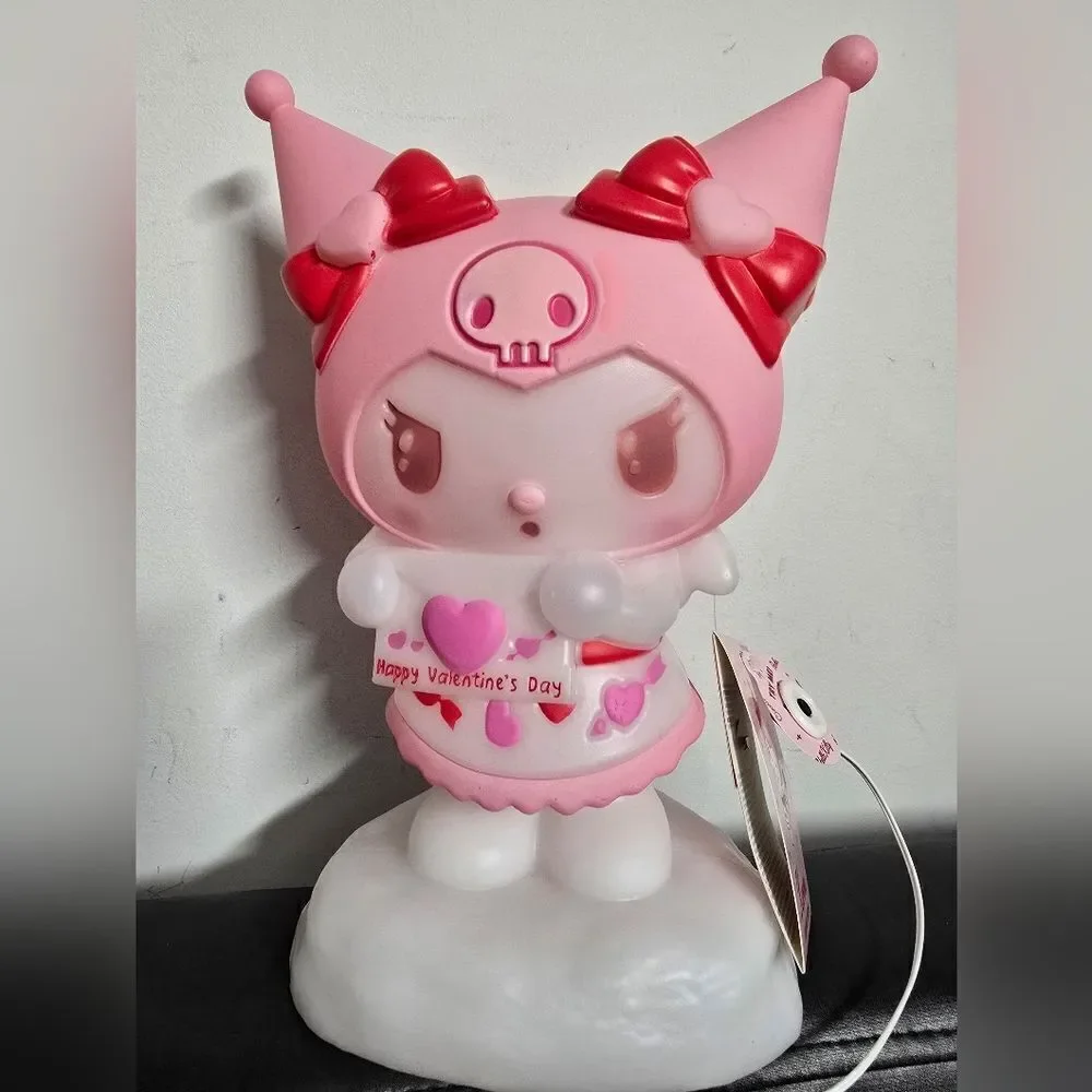 Valentines Day Blow Mold Decor Kuromi with Valentines Day, 12 in, by Sanrio